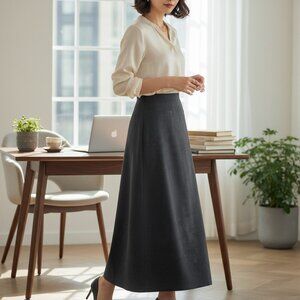 Elegant Gray Women's Skirt